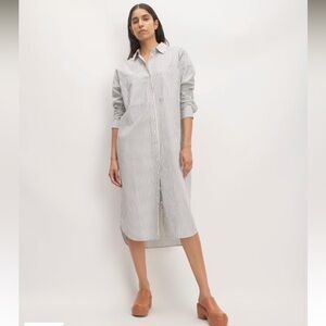 NWT Everlane midi cotton shirt dress